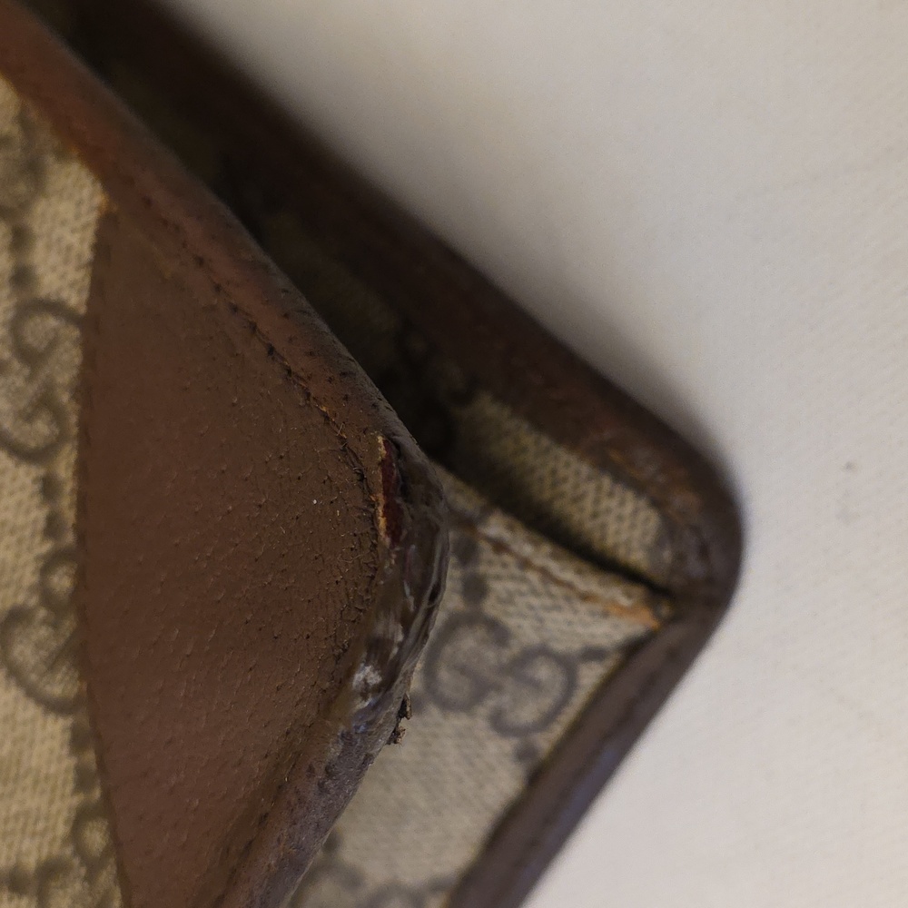 Gucci GG Supreme Zip Bag Clutch Pouch Crossbody Strap Vintage - Picture 10 of 16